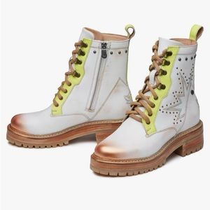 Combat boots for women. They run narrow.